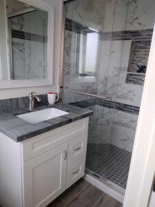 Bathroom Remodel with Walk-in Shower and Vanity