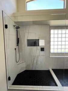 Bathroom Remodel with Walk-in Glass Shower Enclosure