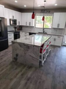 Kitchen Remodel with Island and Flooring